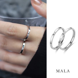 Nhẫn Thép MAYEBE LAVEND Titan Ba Lớp Đính Đá Zircon Đơn Giản Màu Vàng Hồng Phong Cách Hàn Quốc Cho Cặp Đôi