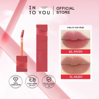 INTO YOU Son Bóng In Màu Nhẹ Velvet Matte Son Lì Màu Lâu Trôi Không Dính Cốc