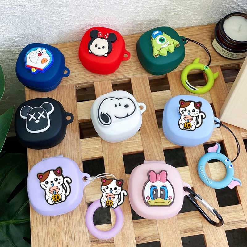 Ốp Lưng Hoạt Hình Cho Baseus WM01 / WM02TWS Vỏ Tai Nghe Silicon Mềm Baseus WM01 Vỏ Mini Có Dây Nhẫn 