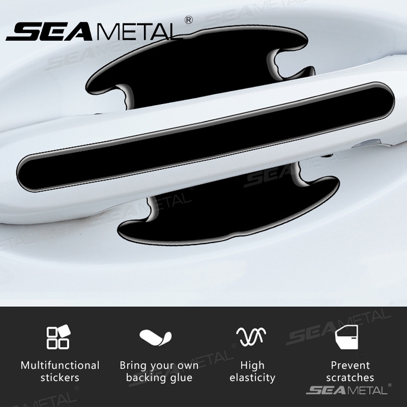 Seametal 4 / 8 Chiếc Tay Nắm Cửa Ô Tô Bát Xước Chống Trầy Xước Bảo Vệ Dán Xe Ô Tô Bảo Vệ
