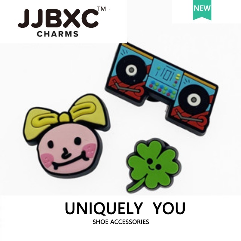 JJBXC Charm phu kien giay   Khoa trang tri co ba la CD phim hoat hinh de thuong chinh hang doc quyen