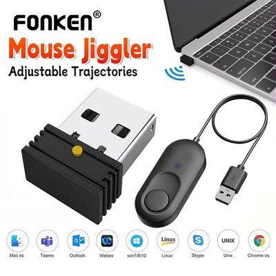 Chuột Fonken Jiggler Mover có công tắc bật / tắt Cổng USB Driver-Free Mô phỏng chuyển động chuột