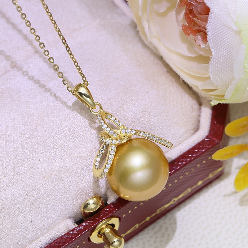 Phụ kiện DIY S925 bạc nguyên chất nơ Vòng cổ mặt Vòng cổ giá đỡ rỗng mặt Vòng cổ bạc