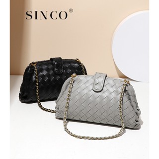  Thời Trang Đơn Giản Phong Cách Mới Túi Nữ Tay Dệt Dây Xích Vàng Vai Nách Đám Mây Túi Kẹp Túi 