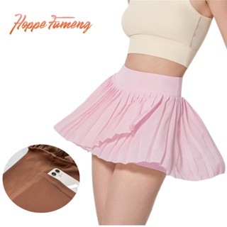 [Hoppe Fumeng] Váy tập yoga thể dục xếp li dành cho nữ lưng cao giảm béo chống khỏa thân quần vợt chạy bộ váy ngắn