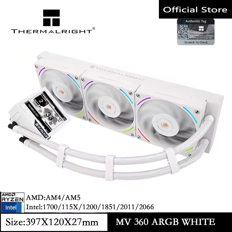 Thermalright MJOLNIR VISION 360 ARGB tản nhiệt làm mát nước Màn hình LCD 3,5 inch hỗ trợ hoạt hình m