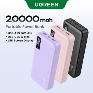 Ugreen 20000mAh 22,5W Max Power Bank Di động PD Sạc nhanh PowerBank cho iPhone 15 Laptop Notebook Sạc nhanh Pin ngoài