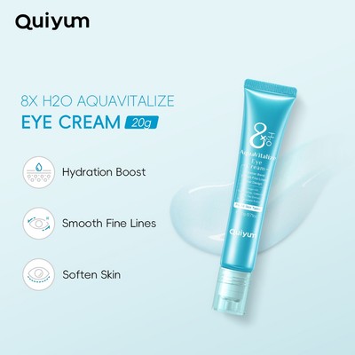 Quiyum 8X H2O AquaVitalize Kem Mắt Cho Mọi Loại Da Sâu Mositurizing Smooth Fine Lines Roller Diesign