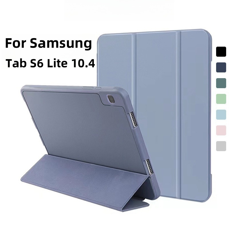 Dành Cho Samsung Tab S6 Lite 10.4 P620 P625 2024 P619 P613 P610 P615 Có Khe Đựng Bút Chì Vỏ Silicon 