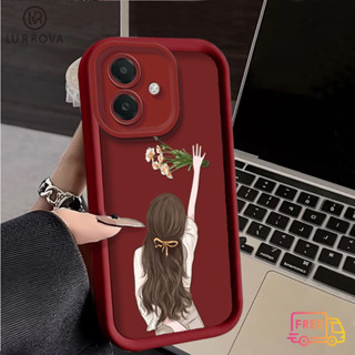 Ốp Lưng Cho OPPO A3X A18 A3 5G A17 A60 A38 A79 A3 Pro A57 A77S A58 A7 A5S A12 F9 Pro A78 A17K Ốp Điện Thoại TPU Chống Sốc Cô Gái Xoăn