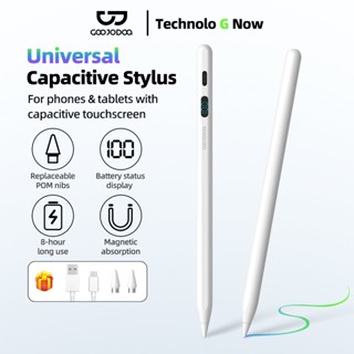 Bút cảm ứng GOOJODOQ có màn hình hiển thị mức pin, chức năng chống chạm nhầm và nghiêng, phù hợp với Xiaomi, Huawei, IPAD 2018-2025 và điện thoại di động