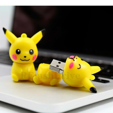 Tùy Chỉnh Hoạt Hình Dễ Thương Pikachu Silicone Sáng Tạo Đĩa U 1GB 2GB 4GB 8GB 16GB 32GB 64GB 128GB 2