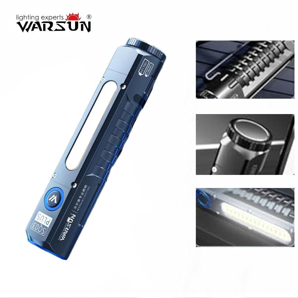 Đèn Pin LED Warsun SQ03 - Siêu Sáng,Zoom,Chống Nước,Dùng Ngoài Trời