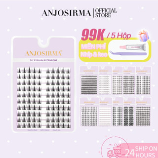 [Rất tiết kiệm]Hộp Lông Mi Giả ANJOSIRMA 10 Hàng Có Gai Lúa Mì Dày Tự Nhiên 10-13mm,manga tự nhiên dung tích lớn Lông mi giả,dễ dùng , Chất lượng cao tái sử dụng mi giả tách sợi