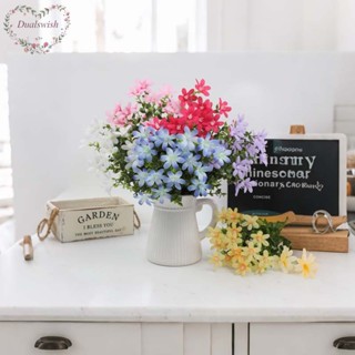 Dualswish Mô Phỏng Hoa Lan Mận Bó Hoa Cưới Cầm Tay Hoa Trang Trí Nhà Cửa Nhỏ Tươi Mô Phỏng Cây Xanh Bạch Đàn