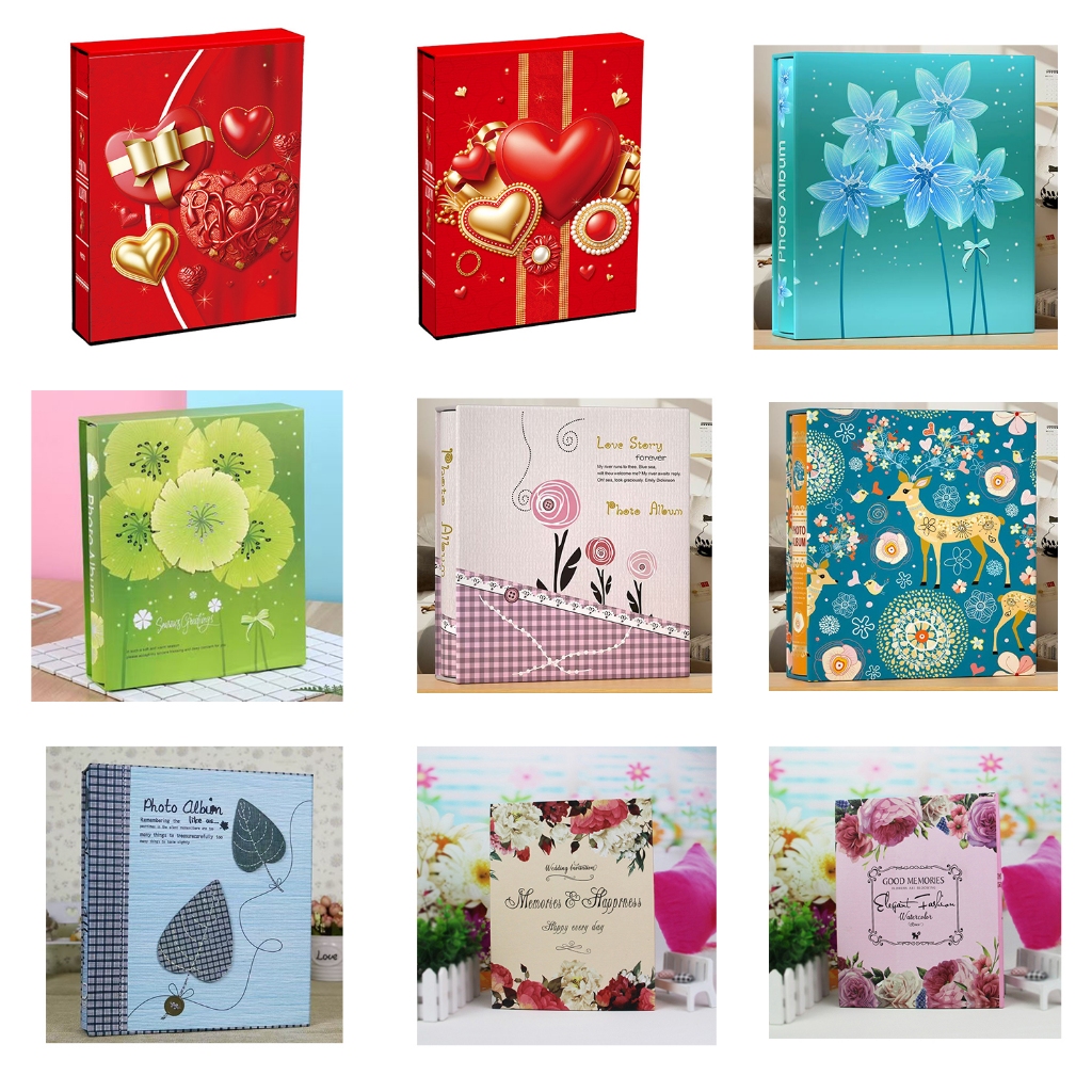 Album Ảnh 5R 200 Chiếc 5x7 Album Sách Cho 7 inch Photobook Có Hộp Bướm TV Họa Tiết Hoa