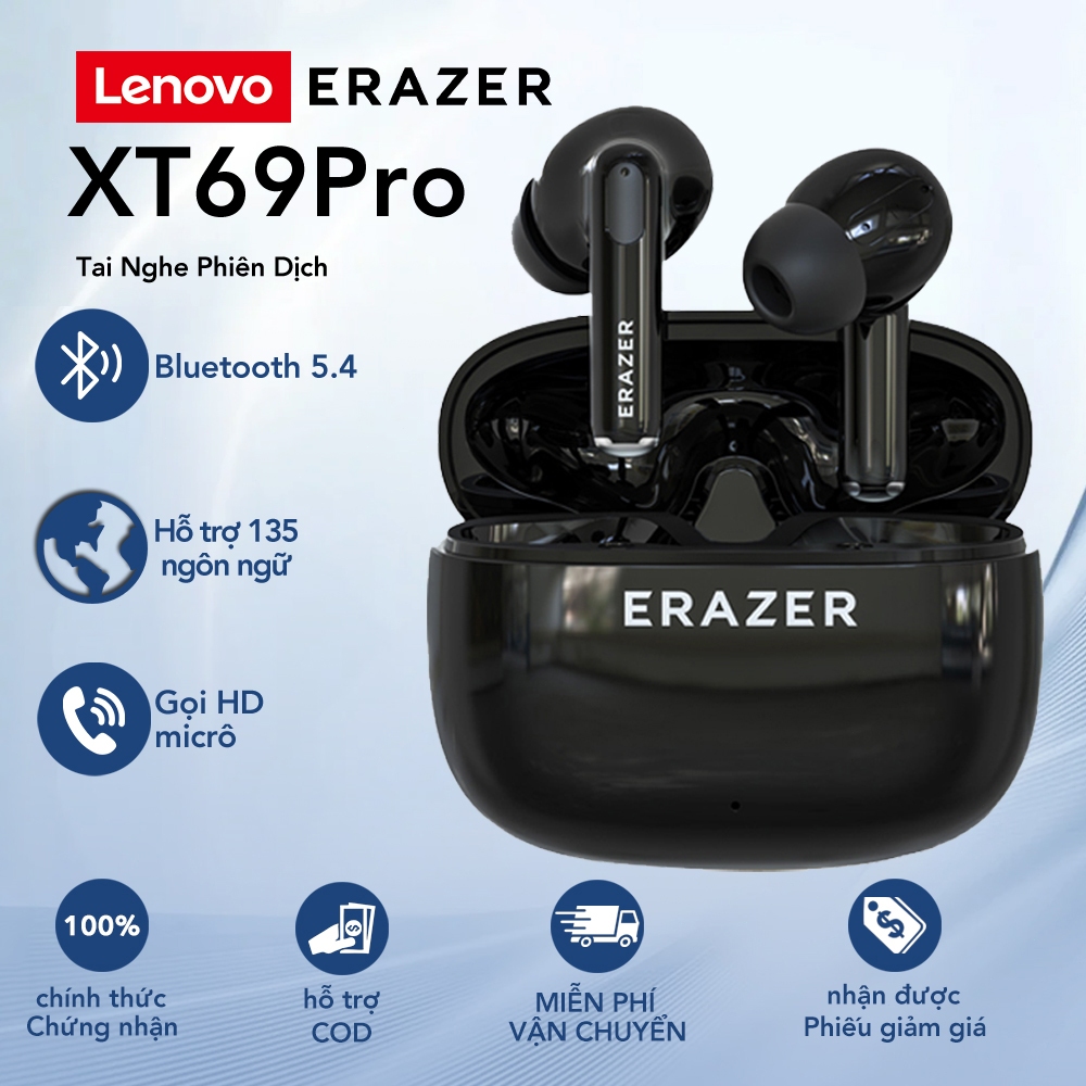 Lenovo Erazer XT69 Pro Tai Nghe Phiên Dịch Bluetooth 5.4  Tai Nghe Chơi Game Thể Thao Chống Nước Giảm Tiếng Ồn Có Micrô | BigBuy360 - bigbuy360.vn