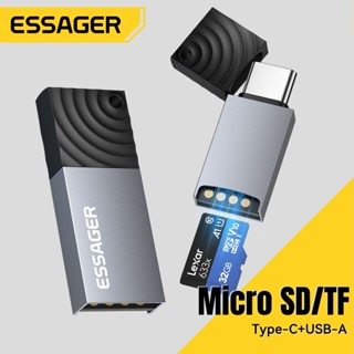 Essager Dual-Port USB 2.0 Type-C & USB-A Đầu đọc thẻ 2.0 Tf Sd Micro Type-C Otg Bộ chuyển đổi cho điện thoại thông minh