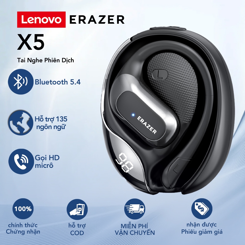 Lenovo Erazer X5 Tai Nghe Bluetooth Dịch Tai nghe Bluetooth 5.4 OWS Tai nghe thể thao IPX5 không dây có Mic Âm thanh mạnh mẽ | BigBuy360 - bigbuy360.vn