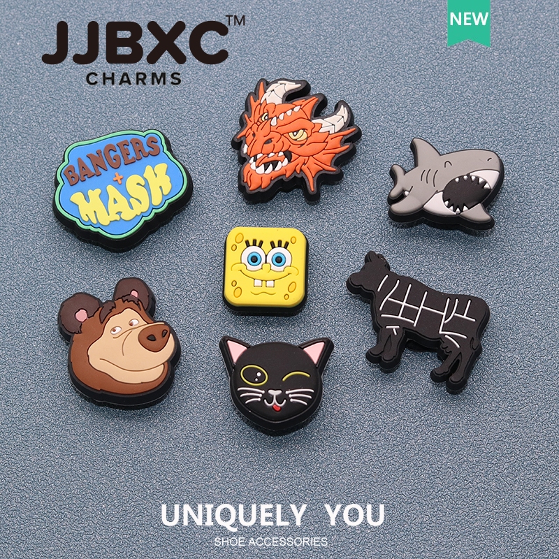 JJBXC Charm phu kien giay   Khoa trang tri phim hoat hinh khung long gau nau ca map chinh hang doc q