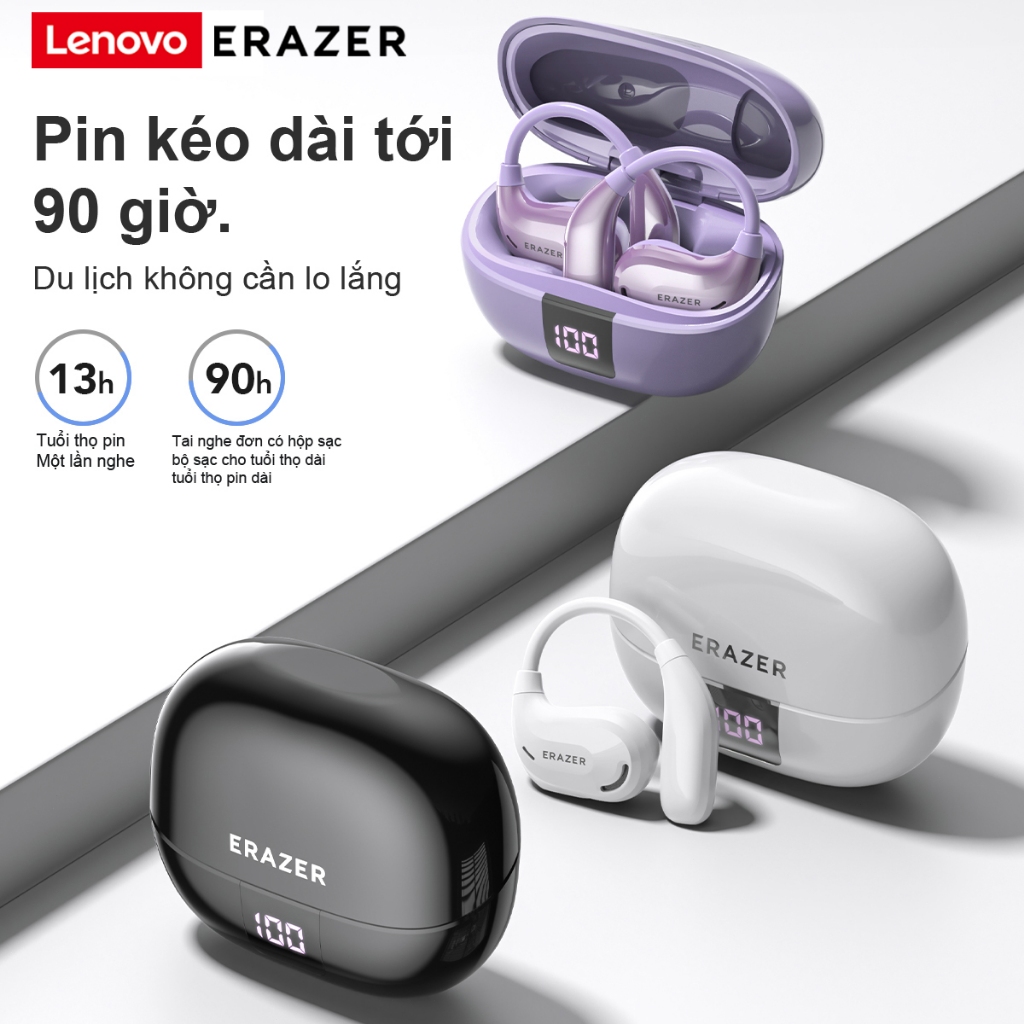 Lenovo ERAZER XT66 Pro Tai Nghe Phiên Dịch AI Tai nghe Bluetooth không dây Tai nghe dịch thời gian thực AI Dịch 135 ngôn ngữ IPX5 Tai nghe Bluetooth 5.4 ASMR Có micrô Tai nghe thể thao Tai nghe chơi game | BigBuy360 - bigbuy360.vn