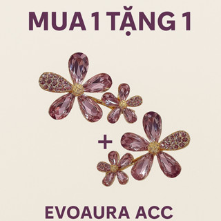 [Mua 1 Tặng 1] Kẹp Tóc Hoa Pha Lê Cao Cấp 4.3cm Kẹp Cá Sấu Thanh Lịch  Pha Lê Lấp Lánh Màu Tím Nhạt