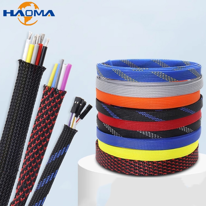 1meter Bện Cáp Tay 12mm 14mm 16mm 20mm 25mm 30mm PET Mở Rộng Bao Cách Nhiệt Vỏ Nylon Dây Bọc Bảo Vệ