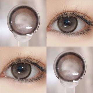 (Cod) kính áp tròng (0 ~ -8.00) contact lenses Ống kính tự nhiên Ống kính tiếp xúc màu nâu Ống kính mềm Sử dụng hàng năm 14,2mm lens nâu