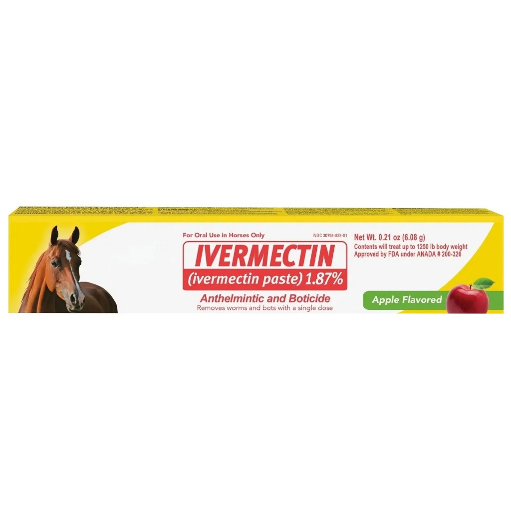 Ivermectin Horse Paste Táo hương vị, 6,08 g 1,87% - Dụng cụ tẩy giun ngựa miệng cho ngựa
