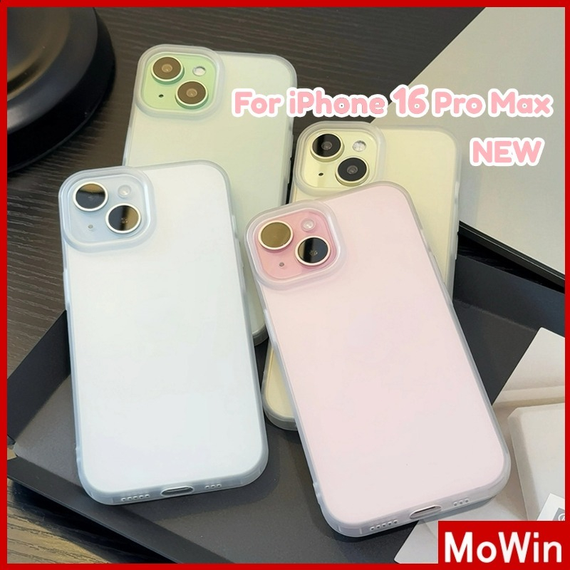 Mowin - Ốp lưng trong suốt chống vân tay cho iPhone 16 Pro Max 15 11 Ốp lưng TPU mềm trong suốt mờ đ