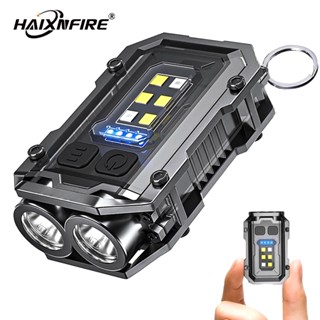  Haixnfire BL01 Đèn pin Mini COB Đèn làm việc Đèn pin sạc Đèn móc khóa siêu sáng 