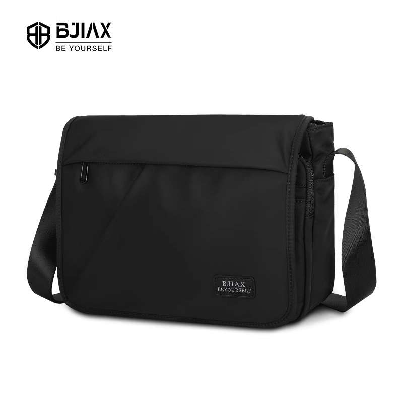 BJIAX Men's Slant Bag Công suất lớn Slant Bag Men không thấm nước Nylon vải thời trang đơn vai túi