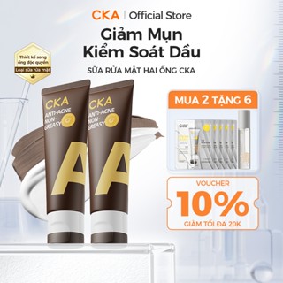 Sữa Rửa Mặt Ngừa Mụn CKA Giảm Mụn Làm Sạch Sâu Kiểm Soát Dầu Thiết Kế 2 Ống Độc Quyền Cho Da Dầu & Da Mụn