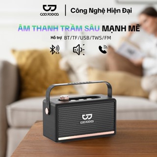 GOOJODOQ Loa Bluetooth Phong cách Marshall Di động 5.3 BT Hỗ trợ không dây Cuộc gọi rảnh tay Tăng cường Âm thanh âm trầm sâu