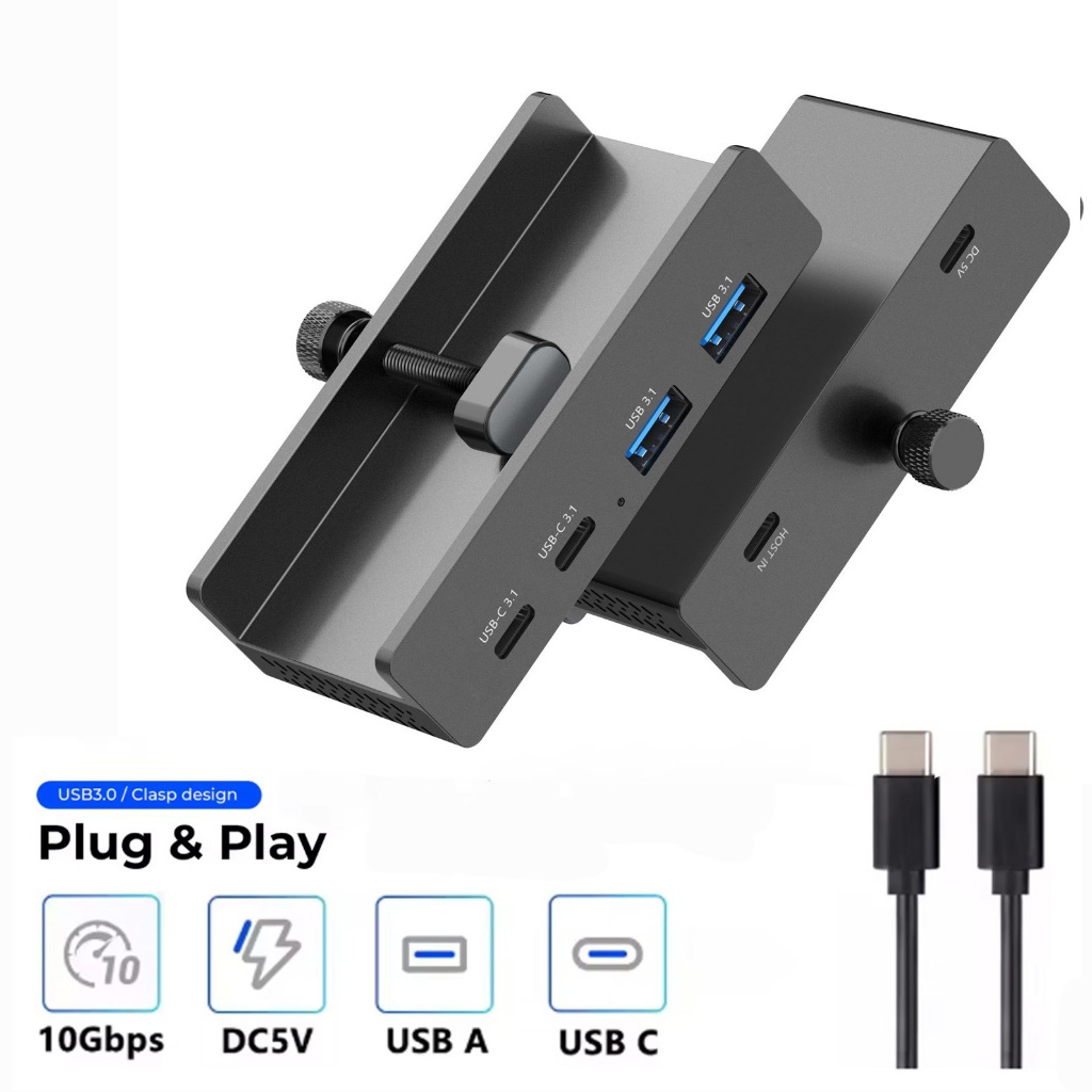 Cáp dữ liệu TORCO USB / Type C Hub 4 cổng 3.2 Gen 2 10Gbps 120CM (HCL)