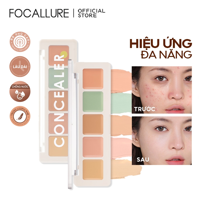 Kem che khuyết điểm Focallure độ che phủ cao chống thấm nước giữ màu lâu trôi 4.3g | BigBuy360 - bigbuy360.vn
