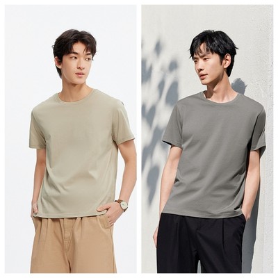 Semir Nam Áo Thun Tay Ngắn Cotton Lớp Đế Trang Bị Mùa Xuân 2025 Mới Chắc Chắn Innerwear Top Tối Giản Đa Năng Trắng