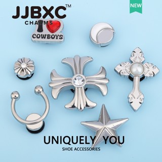  JJBXC   Charms Shoes Khóa Trang Trí Hợp Kim Bạc Pentagram Moon Series Độc Quyền Phụ Kiện Chính Hãng Cho Giày Dép   Quà Tặng Phong Cách Huyền Bí Sticker Dép   