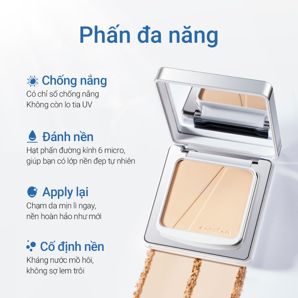 【Combo】Carslan Phấn nén White Magnet Chống nắng lâu dài SPF 50 + PA + + + 9g + Kem nền lâu dài 30g