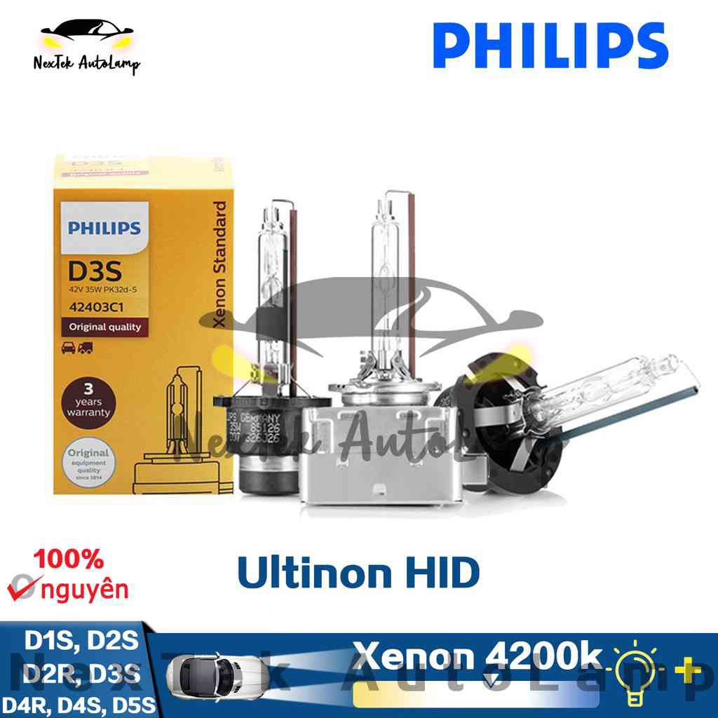Philips D1S D1R D2S D2R D3S D4S D4R D5S 4200K 35W Đèn pha ô tô Bóng đèn Xenon HID tiêu chuẩn cổ điển