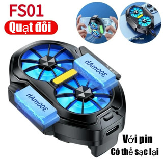 Fs01 Cooler HP Quạt Kép Sạc Điện Thoại Di Động Làm Mát Lâu Dài Mạnh Hơn Làm Mát Không Khí Làm Mát Type-C Cho Android IOS PUBG Game Cooler