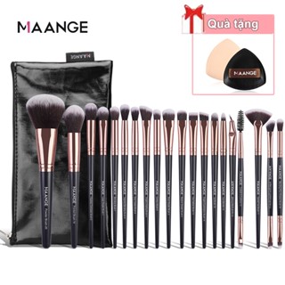 Bộ 20 cọ trang điểm chuyên nghiệp MAANGE kèm túi đựng da 170g tiện lợi