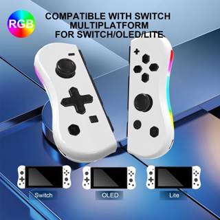  Bộ điều khiển Joypad chuyển đổi không dây có đèn RGB cho máy chơi Game Switch Tay cầm L   R có chức năng chụp màn hình đánh thức 