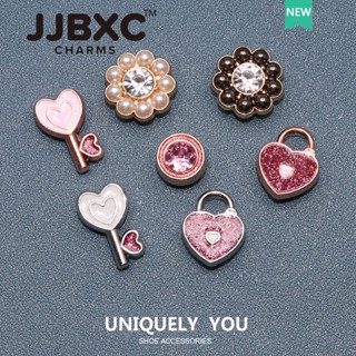  JJBXC   Charms Shoes Khóa Trang Trí Hợp Kim Sáng Bóng Phụ Kiện Chính Hãng Cho Giày Dép   Quà Tặng Thời Trang Sticker Dép   