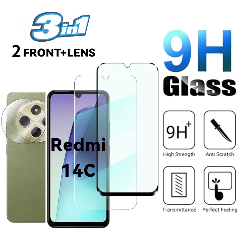 Phiên bản đầy đủ Phim kính cường lực 9H HD trong suốt cho Xiaomi Redmi 14C Redmi 14C Redmi 14C Redmi