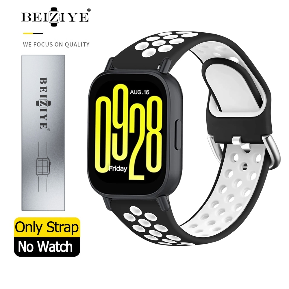 Beiziye Dây đeo đồng hồ màu trơn bằng silicon cho Xiaomi Redmi Watch 5 Active 5 Lite