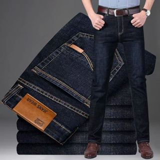 【Mall Quality Hàng hóa giao ngay Quần jean nam đen trắng xám xanh Quần jean nam co giãn 4 chiều có Big size 28-36 quần bò màu đen trơn dáng ôm Quần jean nam cạp cao ống suông rộng quần bò baggy nam phom quần jeans cắt thẳng quần jean rách