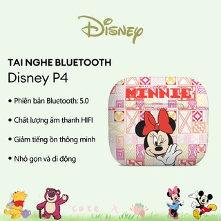 Tai nghe Bluetooth Disney P4 nhét tai chống nước chống ồn cho Android IOS