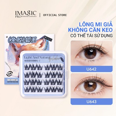 Lông mi giả không keo IMAGIC dành cho người mới bắt đầu Dòng động vật tự dính Lông mi tự nhiên trên và dưới