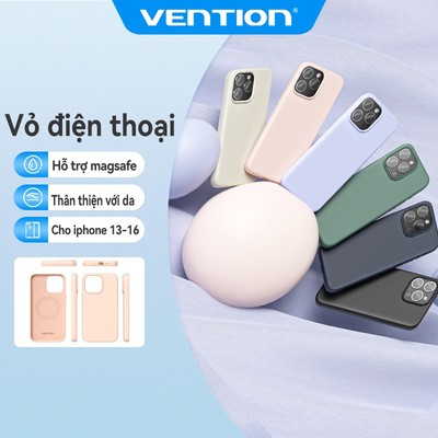 Ốp Silicon Lỏng Vention Có magsafe iPhone 16 Case óp lurng xin Điện Thoại Cho iPhone 13 / 14 / 15 / 16 Series